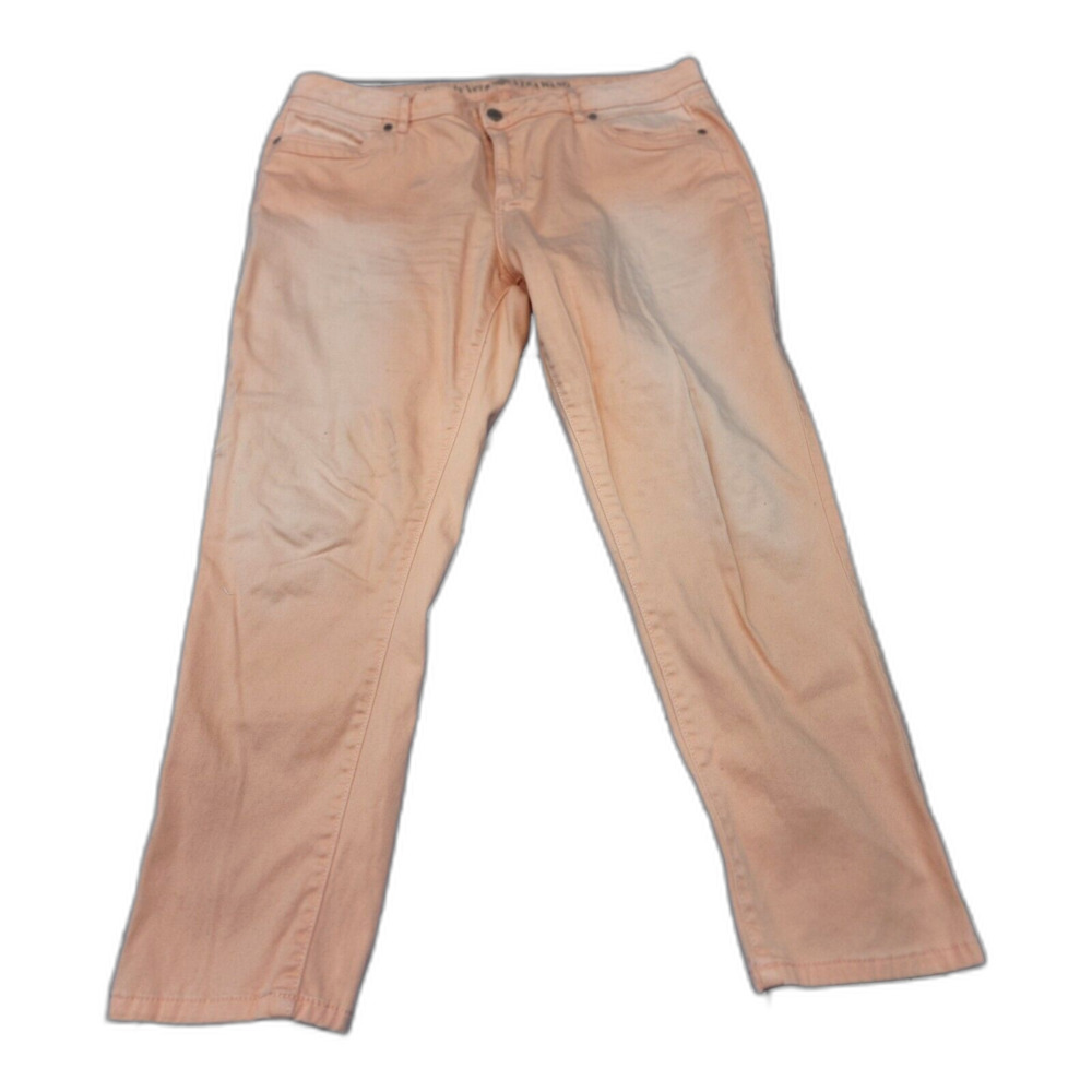 Simply Vera Vera Wang Women’s Size 14 Orange  / Peach Skinny Ankle Jeans
